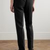 James Straight-Leg Linen Drawstring Trousers - BK James Straight-Leg Linen Drawstring Trousers - BK