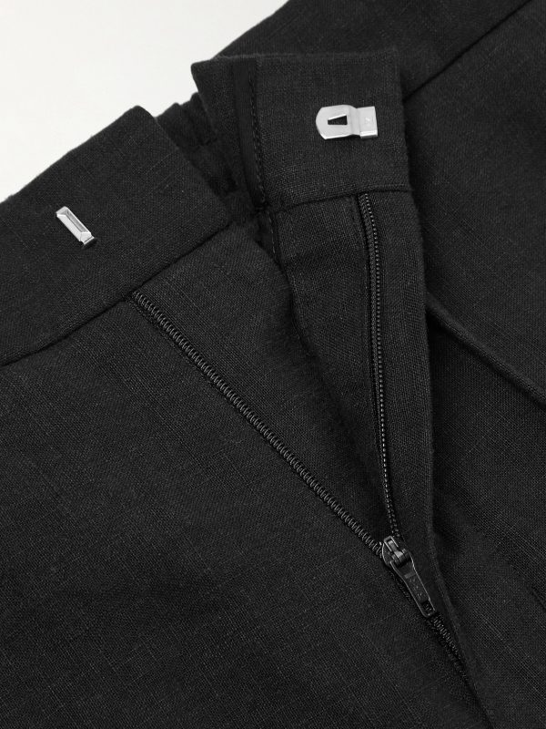 James Straight-Leg Linen Drawstring Trousers - E1 James Straight-Leg Linen Drawstring Trousers - E1