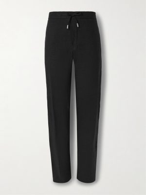 James Straight-Leg Linen Drawstring Trousers James Straight-Leg Linen Drawstring Trousers