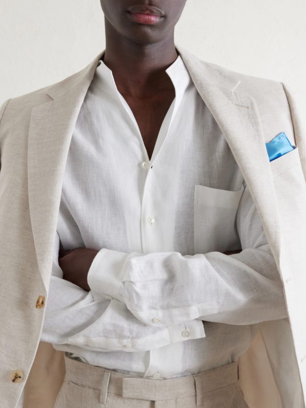 Slim-Fit Linen Suit Jacket - E1 Slim-Fit Linen Suit Jacket - E1