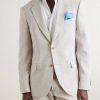 Slim-Fit Linen Suit Jacket - FR Slim-Fit Linen Suit Jacket - FR