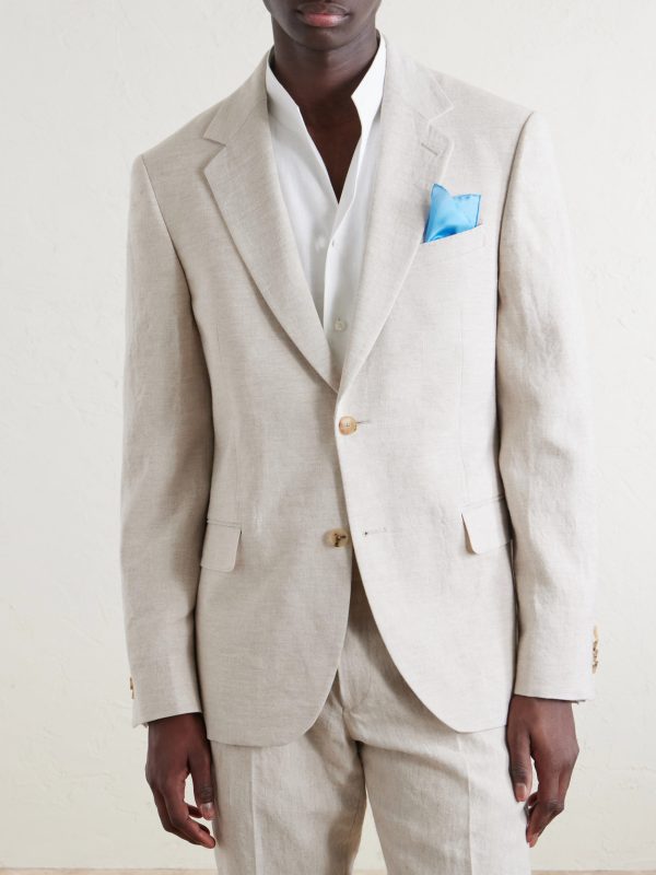Slim-Fit Linen Suit Jacket - FR Slim-Fit Linen Suit Jacket - FR