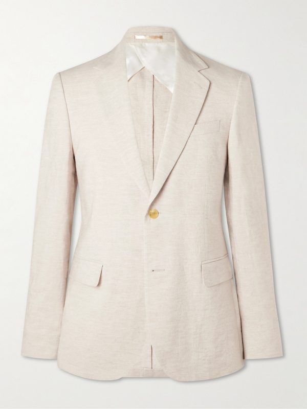 Slim-Fit Linen Suit Jacket Slim-Fit Linen Suit Jacket
