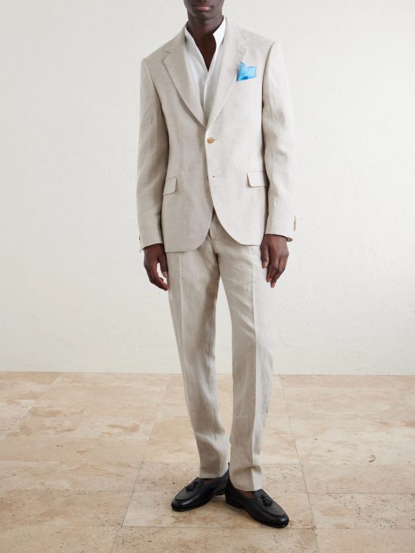 Slim-Fit Linen Suit Jacket - OU Slim-Fit Linen Suit Jacket - OU