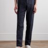 James Straight-Leg Linen Drawstring Trousers - FR James Straight-Leg Linen Drawstring Trousers - FR
