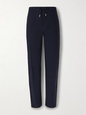 James Straight-Leg Linen Drawstring Trousers James Straight-Leg Linen Drawstring Trousers