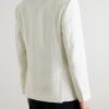 Double-Breasted Linen Tuxedo Jacket - BK