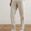 James Straight-Leg Linen Drawstring Trousers - FR James Straight-Leg Linen Drawstring Trousers - FR
