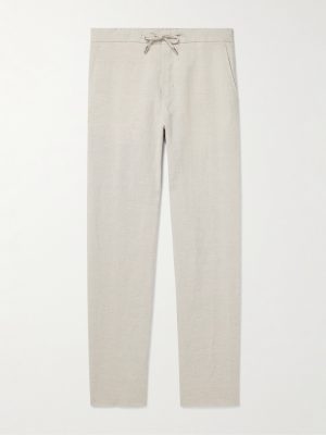 James Straight-Leg Linen Drawstring Trousers James Straight-Leg Linen Drawstring Trousers