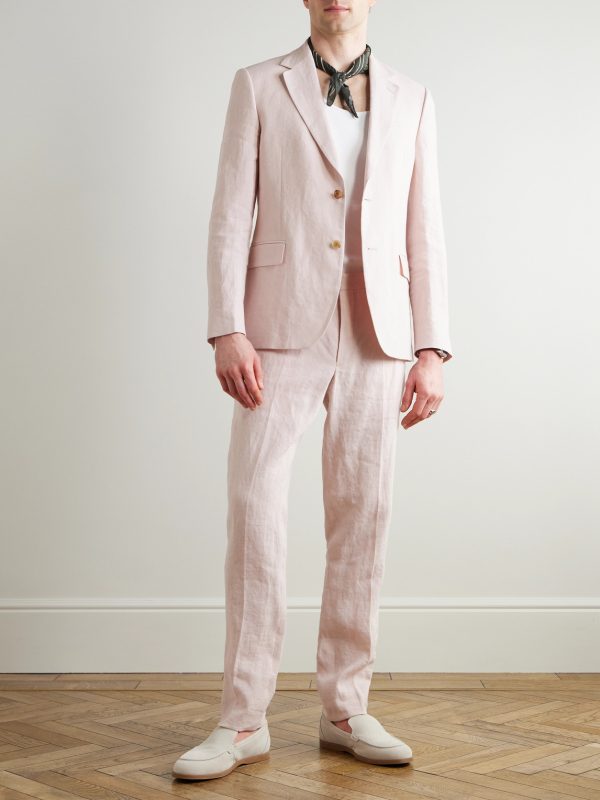 Phillip Slim-Fit Linen Suit Trousers - OU Phillip Slim-Fit Linen Suit Trousers - OU