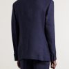 Slim-Fit Linen Suit Jacket - BK Slim-Fit Linen Suit Jacket - BK