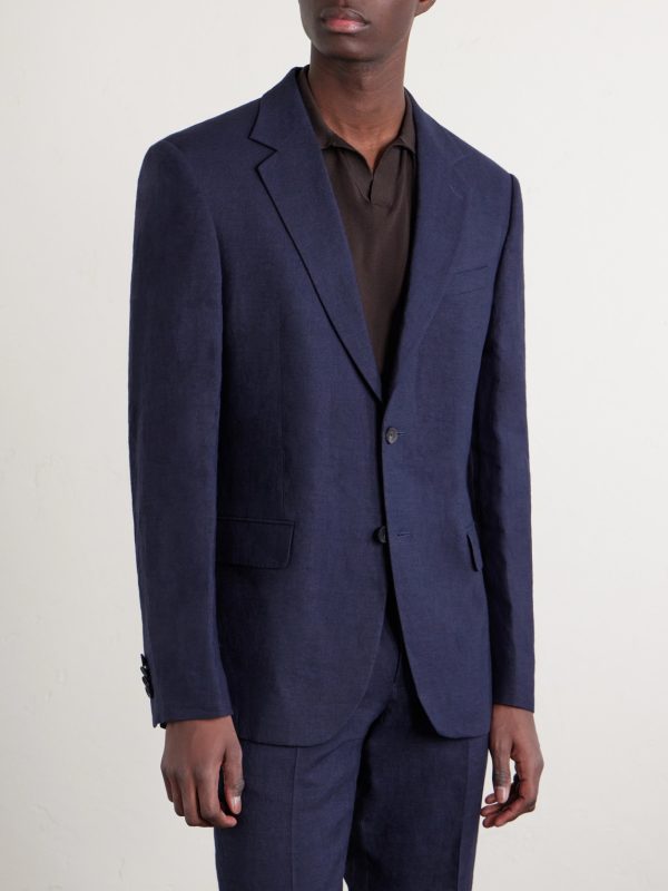 Slim-Fit Linen Suit Jacket - FR Slim-Fit Linen Suit Jacket - FR