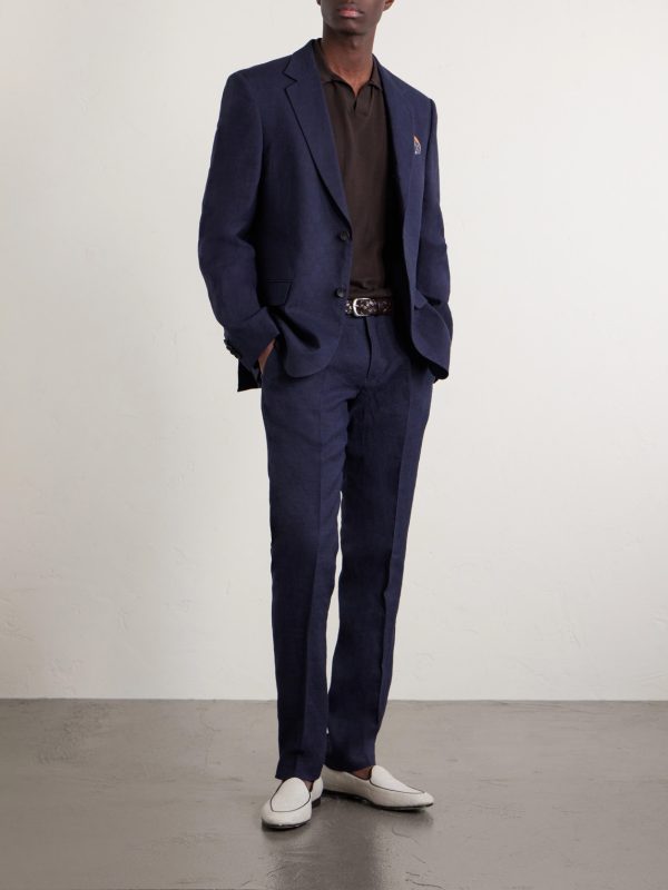 Slim-Fit Linen Suit Jacket - OU Slim-Fit Linen Suit Jacket - OU