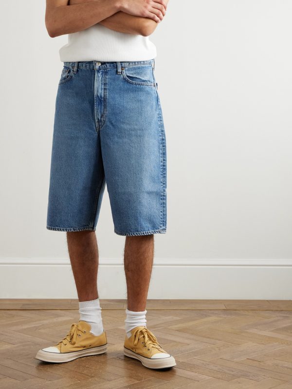 Super Dad's Wide-Leg Denim Shorts - FR Super Dad's Wide-Leg Denim Shorts - FR