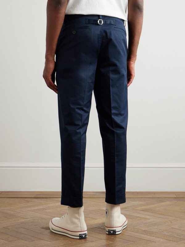 Ivy Straight-Leg Cotton-Twill Trousers - BK Ivy Straight-Leg Cotton-Twill Trousers - BK