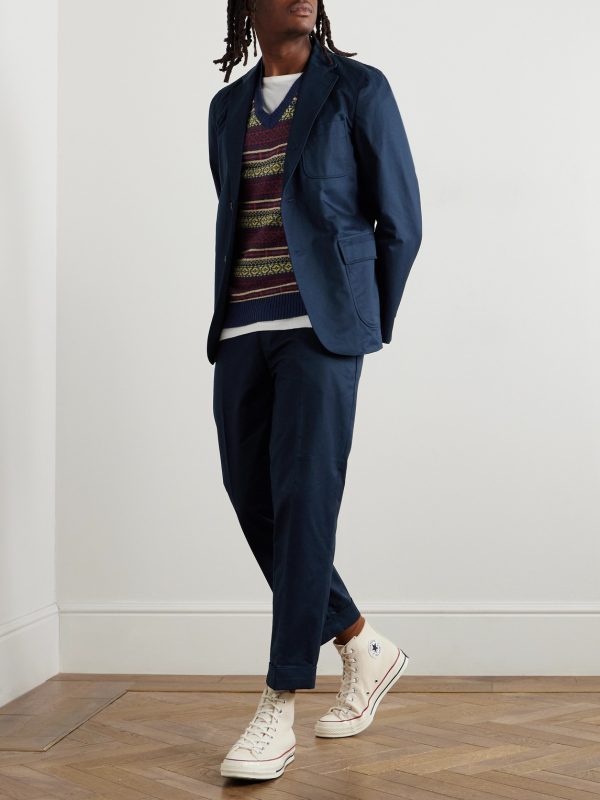 Ivy Straight-Leg Cotton-Twill Trousers - OU Ivy Straight-Leg Cotton-Twill Trousers - OU