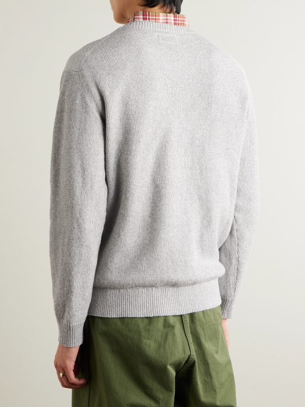 Ribbed Slub Cotton-Blend Sweater - BK