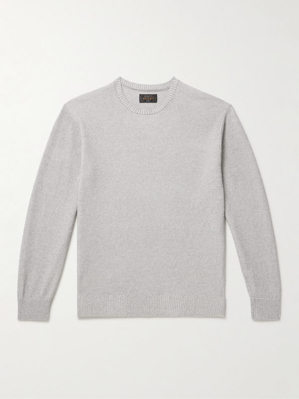 Ribbed Slub Cotton-Blend Sweater