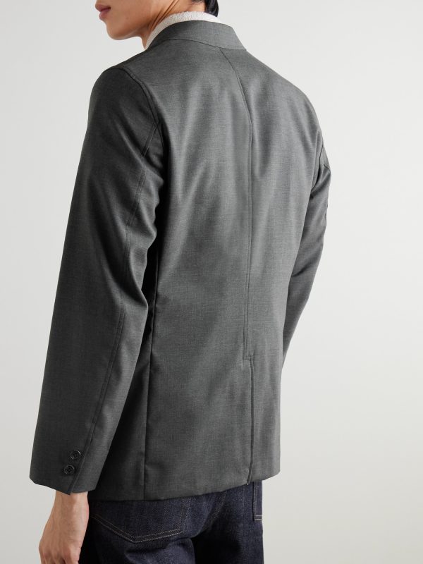 Unstructured Woven Blazer - BK Unstructured Woven Blazer - BK