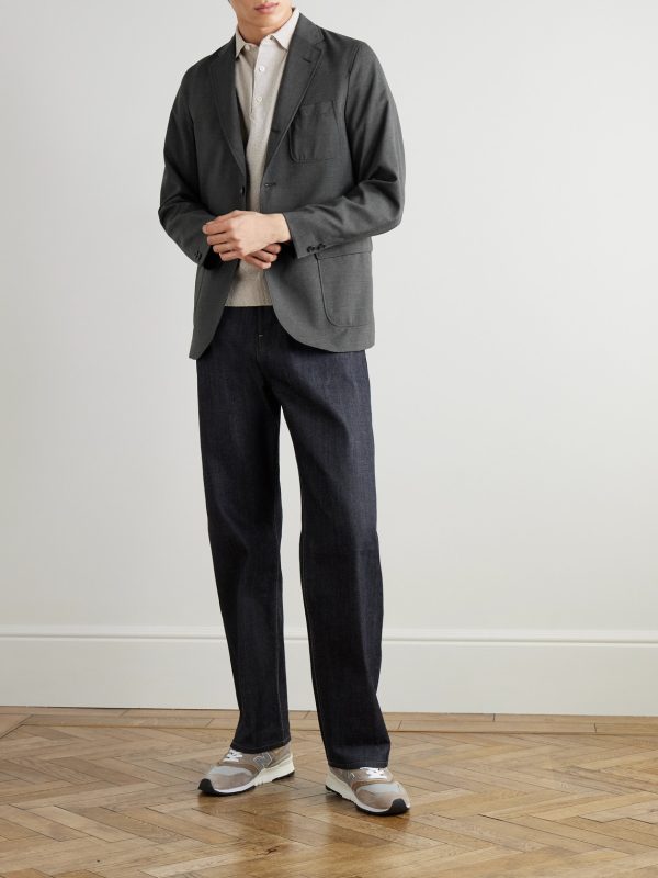 Unstructured Woven Blazer - OU Unstructured Woven Blazer - OU