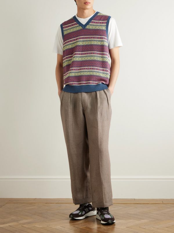 Fair Isle Linen and Cotton-Blend Sweater Vest - OU