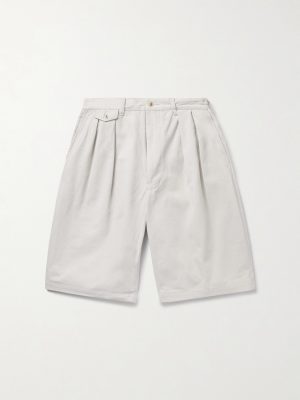 Wide-Leg Pleated Cotton-Twill Shorts Wide-Leg Pleated Cotton-Twill Shorts