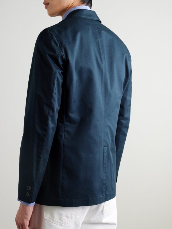 Unstructured Cotton-Twill Blazer - BK