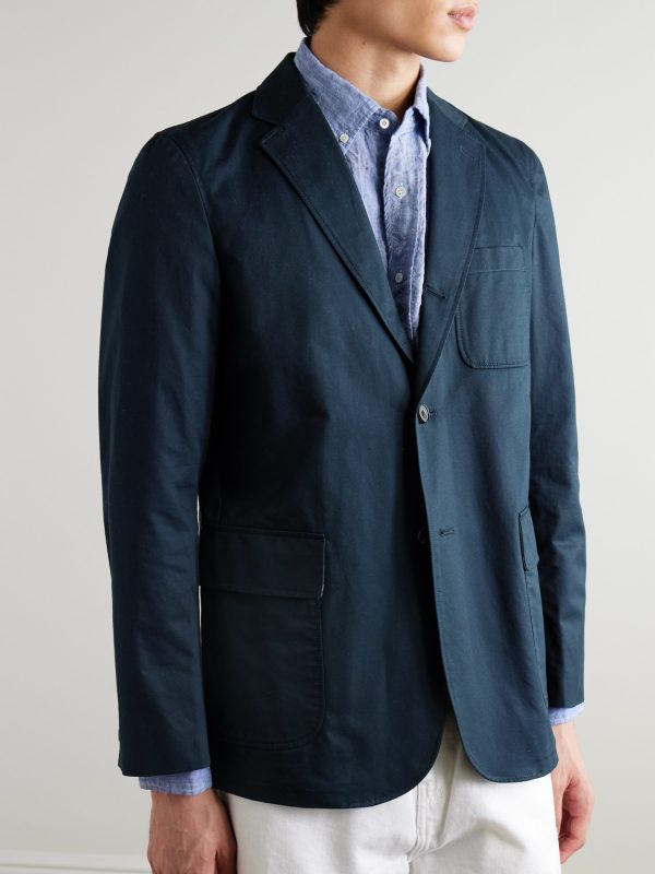 Unstructured Cotton-Twill Blazer - FR