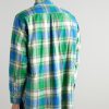 Button-Down Collar Checked Cotton-Madras Shirt - BK