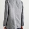 3B Checked Linen-Blend Suit Jacket - BK