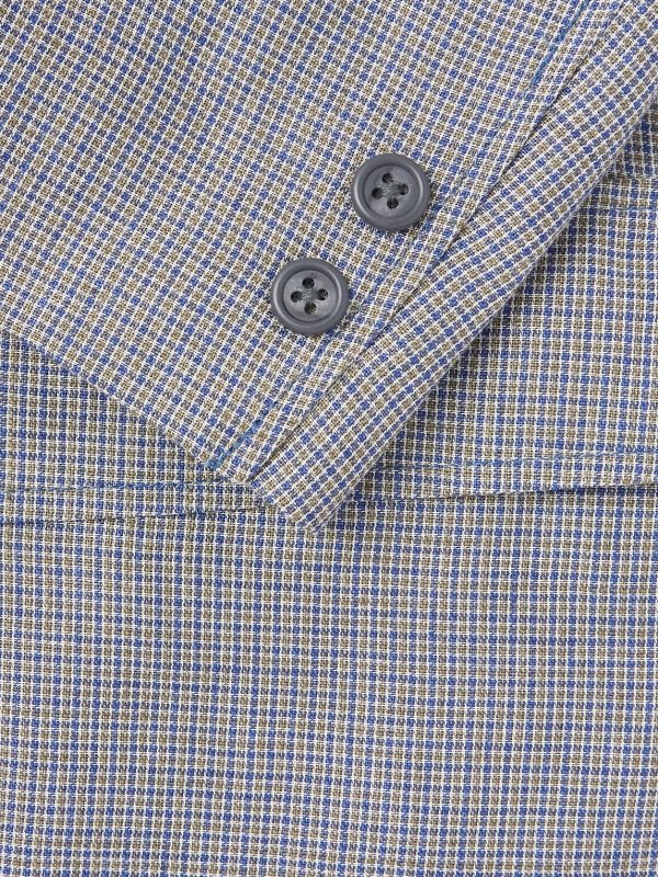 3B Checked Linen-Blend Suit Jacket - CU