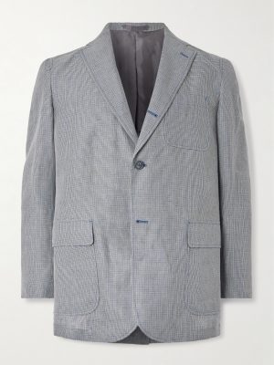 3B Checked Linen-Blend Suit Jacket 3B Checked Linen-Blend Suit Jacket