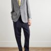 3B Checked Linen-Blend Suit Jacket - OU
