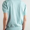 Cotton-Blend Bouclé Polo Shirt - BK Cotton-Blend Bouclé Polo Shirt - BK