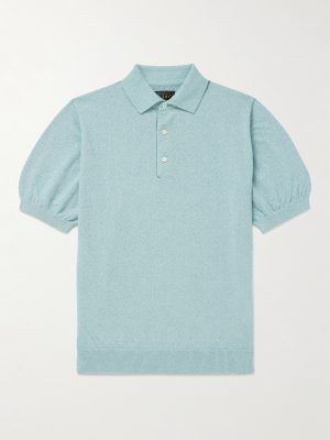 Cotton-Blend Bouclé Polo Shirt Cotton-Blend Bouclé Polo Shirt