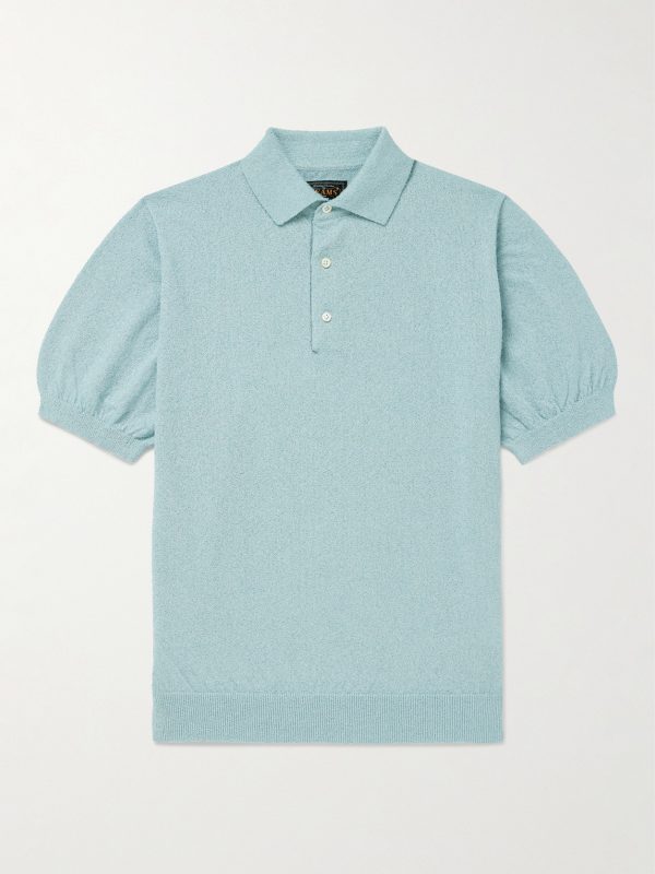 Cotton-Blend Bouclé Polo Shirt Cotton-Blend Bouclé Polo Shirt
