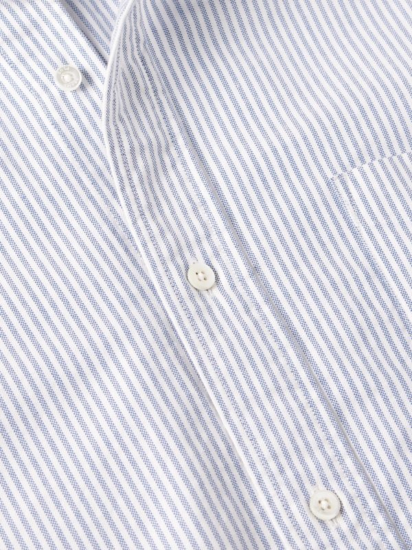 Button-Down Collar Striped Cotton Oxford Shirt - CU Button-Down Collar Striped Cotton Oxford Shirt - CU