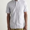 Button-Down Collar Striped Cotton Oxford Shirt - FR Button-Down Collar Striped Cotton Oxford Shirt - FR