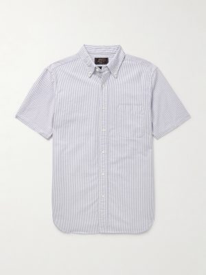 Button-Down Collar Striped Cotton Oxford Shirt Button-Down Collar Striped Cotton Oxford Shirt