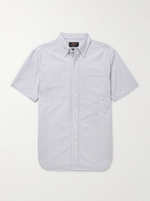 Button-Down Collar Striped Cotton Oxford Shirt Button-Down Collar Striped Cotton Oxford Shirt