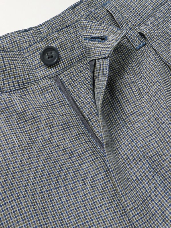 Straight-Leg Pleated Checked Linen and Cupro-Blend Trousers - E1 Straight-Leg Pleated Checked Linen and Cupro-Blend Trousers - E1