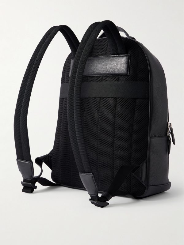 Full-Grain Leather Backpack - BK Full-Grain Leather Backpack - BK