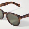 Kinney II Round-Frame Tortoiseshell Acetate Sunglasses - CU