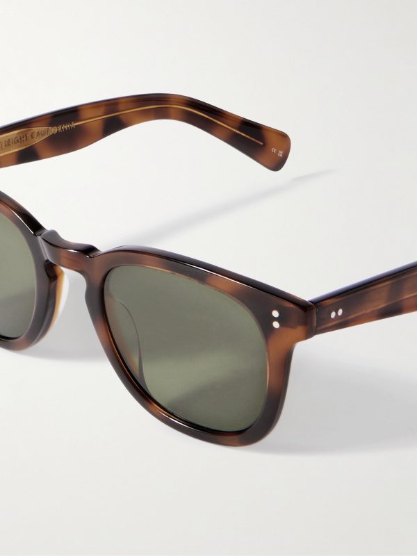 Kinney II Round-Frame Tortoiseshell Acetate Sunglasses - CU
