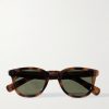 Kinney II Round-Frame Tortoiseshell Acetate Sunglasses