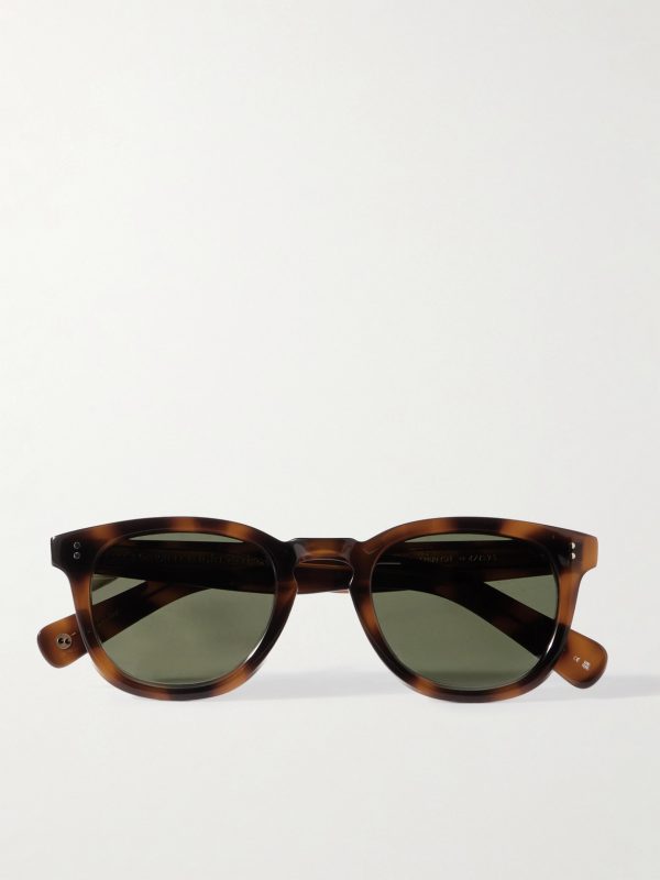 Kinney II Round-Frame Tortoiseshell Acetate Sunglasses