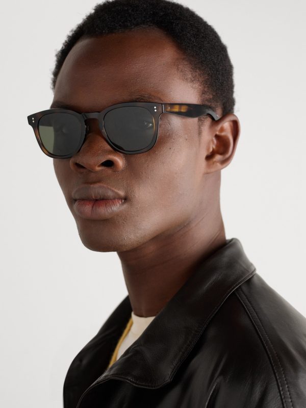 Kinney II Round-Frame Tortoiseshell Acetate Sunglasses - OU