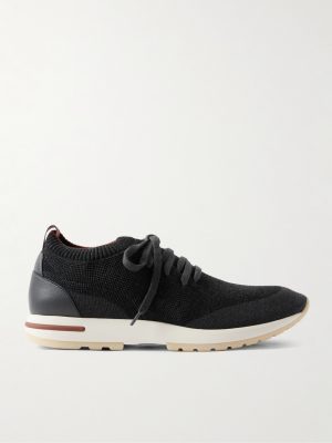 360 Flexy Leather-Trimmed Knitted Wish® Wool Sneakers 360 Flexy Leather-Trimmed Knitted Wish® Wool Sneakers