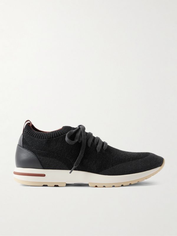 360 Flexy Leather-Trimmed Knitted Wish® Wool Sneakers 360 Flexy Leather-Trimmed Knitted Wish® Wool Sneakers