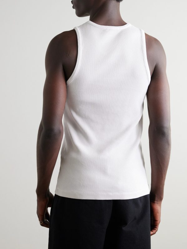 Viggo Ribbed Stretch Organic Cotton and TENCEL™ Lyocell-Blend Tank Top - BK Viggo Ribbed Stretch Organic Cotton and TENCEL™ Lyocell-Blend Tank Top - BK